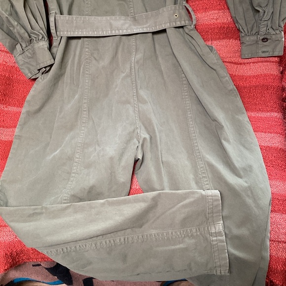 BANANA REPUBLIC KHAKI JUMPSUIT FLIGHT SUIT SZ LARGE - Picture 9 of 9